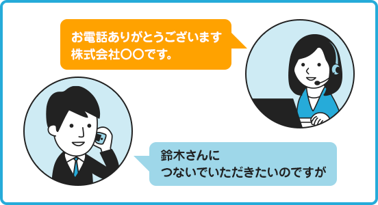 「貴社名」で一次対応