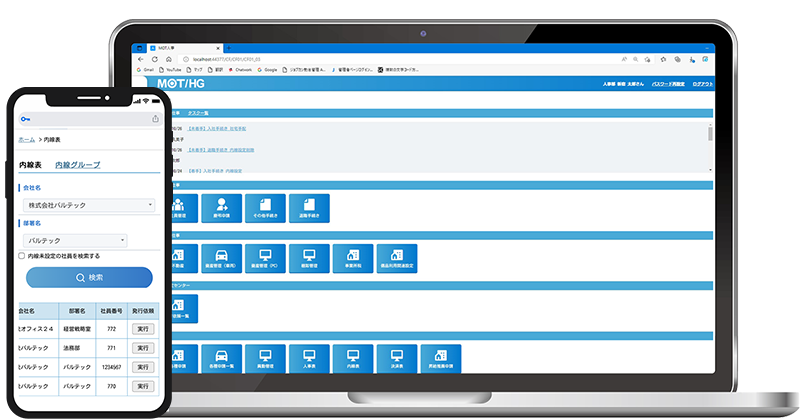 人事システム　MOT/HG(モット エイチジー)イメージ